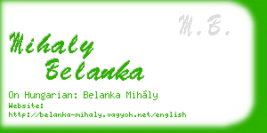 mihaly belanka business card